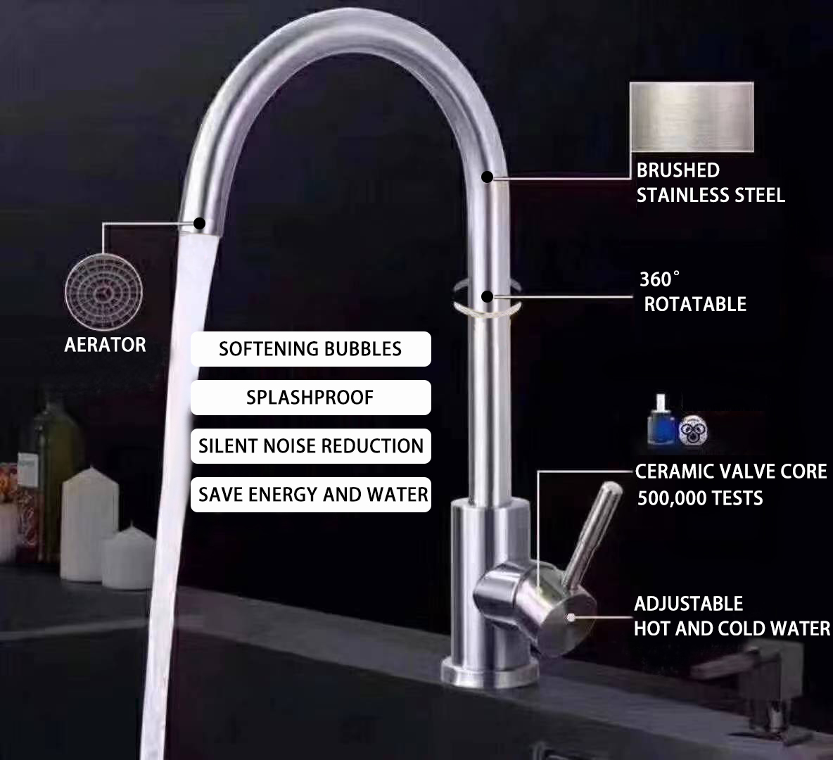 Hot And Cold Stainless Steel Faucet44