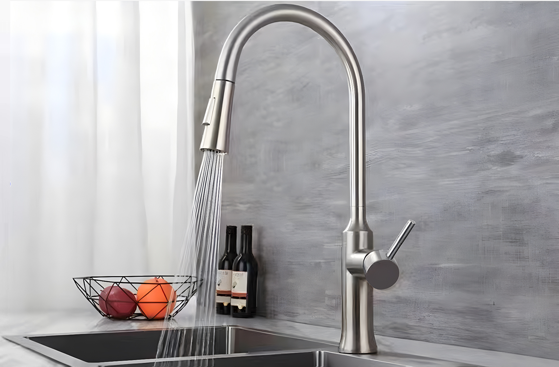 Pull-out Stainless Steel Kitchen Faucet