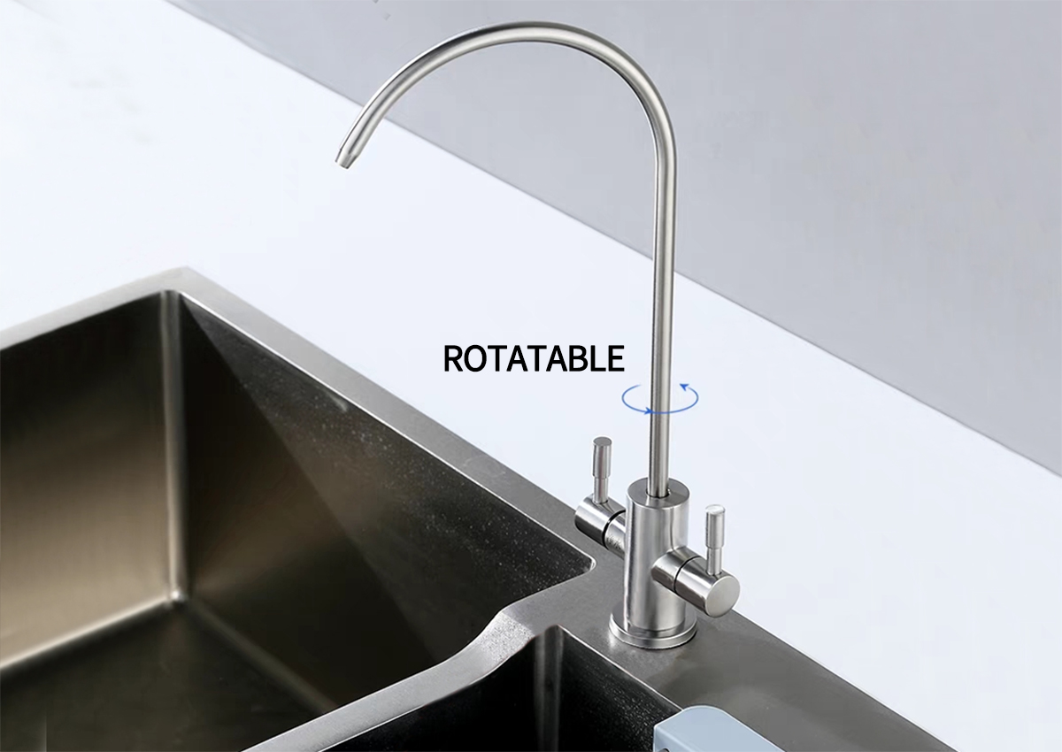 Stainless steel water purifier faucet with dual water outlets(333)